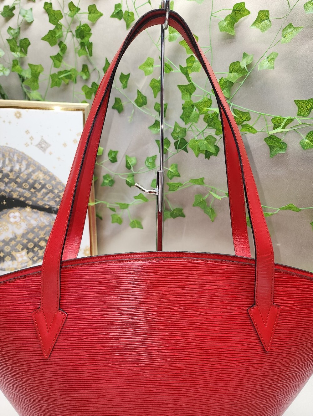 Authentic Louis Vuitton Epi Saint Jacques Castillan Red W/ Dust Bag - Picture 11 of 17